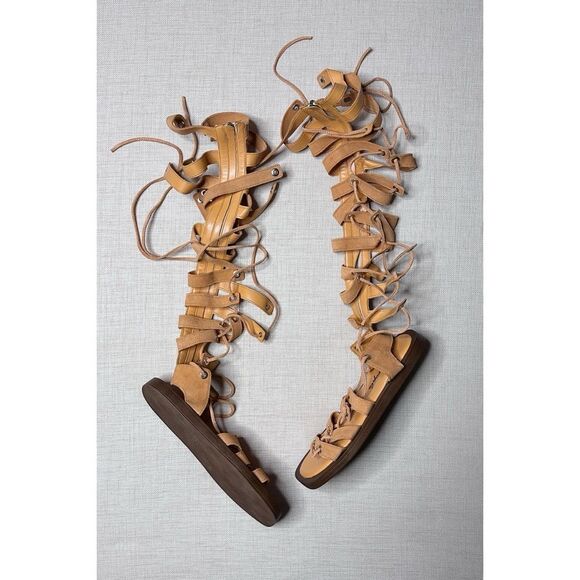 Free People FP Collection Sun Chaser Leather Gladiator Sandals - Picture 5 of 8
